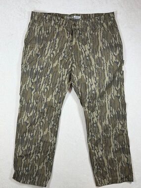 INSANE Carhartt 38W 30L Relaxed Fit Men's Olive Camo Duck Canvas Cargo Pants
